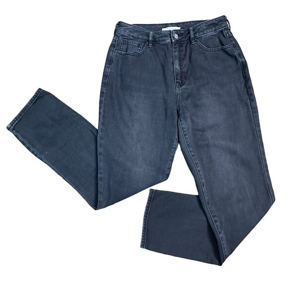 Pacsun Black Mom Jeans WMNS 27 High Rise Medium Wash Stretchy Preppy Urban Denim - Picture 3 of 7